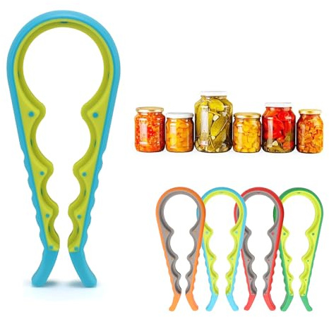 Glasöffner, Flaschenöffner, Ringzug, Dosenöffner, Hilfe für schwache Hände, Arthritische Hände, Dosenöffner für ältere Menschen und Kinder, Blau
