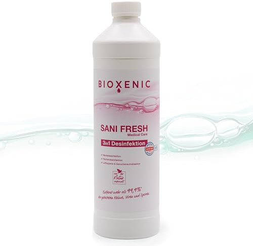 BIOXENIC - SANI FRESH | Medical Care: Hand- und Flächendesinfektion + Geruchsentfernung für Profis & Zuhause. Entfernt mehr als 99,9% der Keime, Bakterien, Sporen & Viren