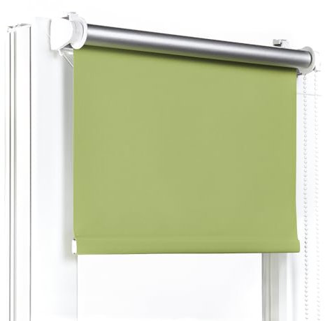 Fenster DEKOR - Rollos Für Fenster Ohne Bohren Grün - Verdunkelungsrollo B125 x H120 cm - Klemmrollo Verdunkelung - Fensterrollo Für Balkontüren - Verdunklungsrollo Leicht Zu Installieren - Klemmfix