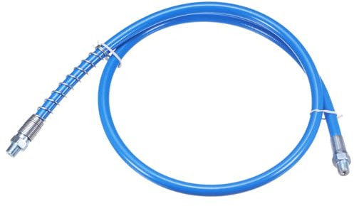 QUARKZMAN Fettpresse Schlauch 39.3 10000 PSI Feder Flex Hochdruck Schnellspanner für Schmierfett Ersatz mit Kupplung 1/8 NPT Gewinde für Fettpresse Blau