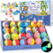 Badebomben für Kinder, 24 Badebomben mit im Dunkeln leuchtender Überraschung im Inneren, natürliches, farbenfrohes Schaumbad, perfektes Geburtstags- und Weihnachts geschenk für Jungen und Mädchen!