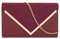 MEGAUK Damen Clutch Samt Abendtasche Elegante Handtasche Envelope Tasche Unterarmtasche mit Kette für Hochzeit Wedding Prom Party (07065 Weinrot klein)