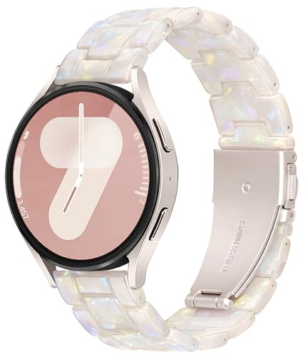 Vamyzji Compatible with Samsung Galaxy Watch 7/6/5/4 40mm 44mm,for Samsung FE 40mm, Galaxy 5 Pro, 6 Classic 43/47mm Strap, Light Resin Strap for 4 Classic 42mm/46mm/Active 2