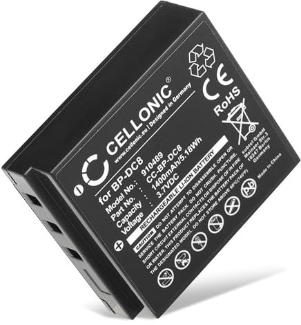 CELLONIC, Akku für Kamera, kompatibel mit Leica BP-DC8, X1, X2, X Vario, X (Typ 113) (3.6V - 3.7V, 1400mAh)