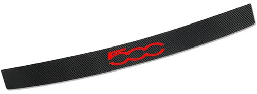 KLHYWEN Ladekantenschutz Stoßstangenschutz Kofferraum Kantenschutz Streifen Kompatibel mit Fi-at 500 500C 500X 500L | Auto Innen Zubehör Kratzschutz Selbstklebend Kohlefaser Aufkleber,Red