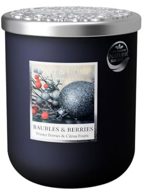 HEART & HOME – Duftkerze auf Basis von natürlichem Sojawachs für zu Hause – großes Glas – Brenndauer 75 Stunden – Geschenk, Dekoration und Duft für Zuhause – Glas