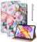 YiChZhe Hülle für iPad mini(A17 Pro,2024 Modell,7.Generation)/Mini 6(2021 Modell,6.Generation) mit Stylus Stift,Stoßfest Schutzhülle mit Ständer,Stifthalter,Auto Wake/Sleep-Bunt Blumen