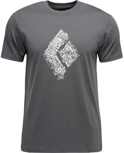 Black Diamond Herren Engineered Diamond T-Shirt, Anthracite, L