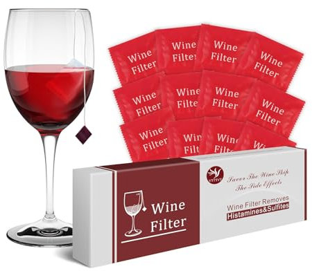 Gaodeding Filtro al solfito di vino, rimuove solfiti e istamine, il purificatore di vino a bacchetta può alleviare efficacemente i sintomi correlati all'istamina come mal di testa e congestione nasale