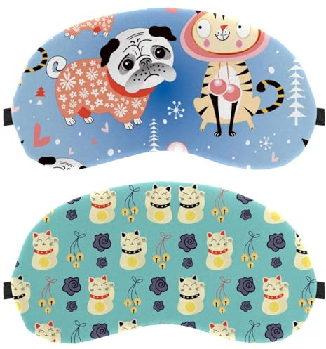 Motif floral de chats porte-bonheur japonais