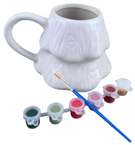 Tasses simples pour travaux manuels, 1 ensemble d'activités de bricolage, arbre de Noël à peindre soi-même, tasses, kit de peinture, pour vacances, anniversaire, fête, cadeaux pour, adultes