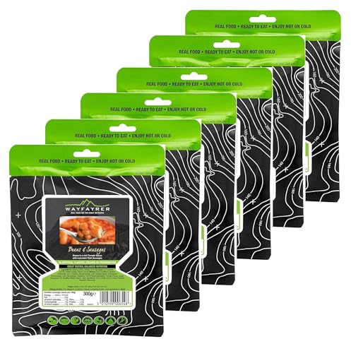 Wayfayrer Ration Packs - 6 Pack - 300g - Wayfarer Meals - Expedition, Hiking, Survival & Camping - Emergency - Official DOFE Food - Boil in The Bag Meals