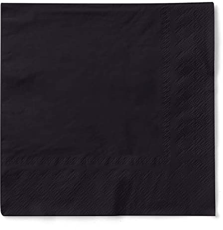 Sovie HOME Uni Serviette Tissue-Servietten 33x33 cm saugstarke und hochwertige Einweg-Servietten ideal für Hochzeit & Feiern (Schwarz), 20 Stück