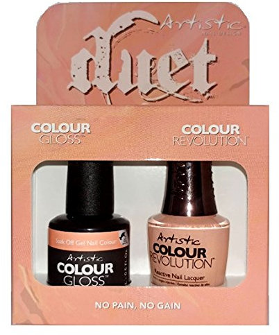 Artistic Nail Design - Duet Gel & Polish Duo - No Pain, No Gain - 15 mL / 0.5 oz each