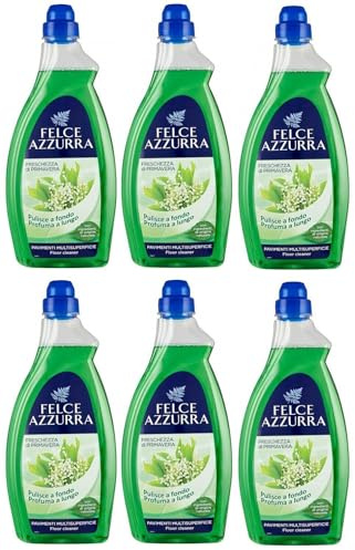 6er-Pack Paglieri Felce Azzurra Pavimenti Freschezza di Primavera,Bodenreiniger für mehrere Oberflächen 1Lt