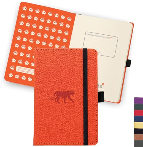 Taccuino Tascabile A Quadretti Di Fauna Selvatica - Quaderno A6, Copertina Rigida in Pelle PU - Portapenne, Segnalibro, Chiusura Elastico