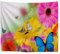 A.Monamour Wanddekor Wandteppiche Frühling Saison Bunte Blumen Und Schmetterlinge Garten Natur Landschaft Bild Gedruckt Polyester Stoff Wand Tapisserie Wandbehänge Kunst Dekore Für Schlafsäle