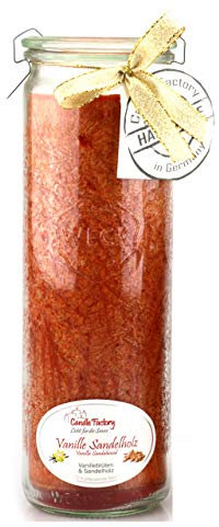 Candle Factory - Big Jumbo Kerzen Windlicht Duft: Vanille Sandelholz 306-089