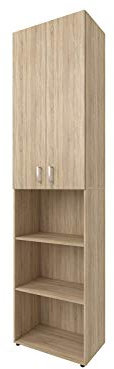 möbelando Kombi Schrank Ordnerschrank Büroschrank Beistellschrank Regal Trio 33 Sonoma/Eiche