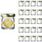 Espirito Rebelde Lot de 25 Pots en Verre Vides avec Couvercle 40 ml | Bocaux en verre, Petits pots | Inclut un couvercle à vis doré | Ideal pour Confitures, Conserves, Miel, Yaourt