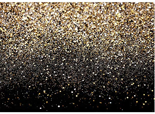 SJOLOON 11547 Fotohintergrund mit goldenen Punkten, Vinyl, Vintage, Astract Hintergrund für Familie, Geburtstag, Party, Neugeborene, Studio-Requisiten (2,4 x 1,8 m)
