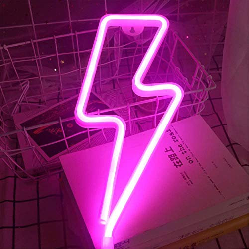Nordstylee Segnale di luce al neon per luci notturne a LED, ideale come regalo per bambini, parete, festa di compleanno, Natale, decorazione per matrimoni (rosa)