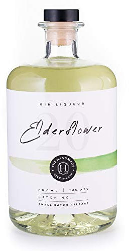 Elderflower Handmade Gin Liqueur 70cl - Refreshing Premium Craft Gin - 20% ABV