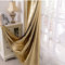 MYRU 1 Paar halbverdunkelnde goldene Vorhänge für Wohnzimmer, Schlafzimmer mit Ösen für Fenster (glänzendes Gold, 5,1 x 132,1 x 243,8 cm)