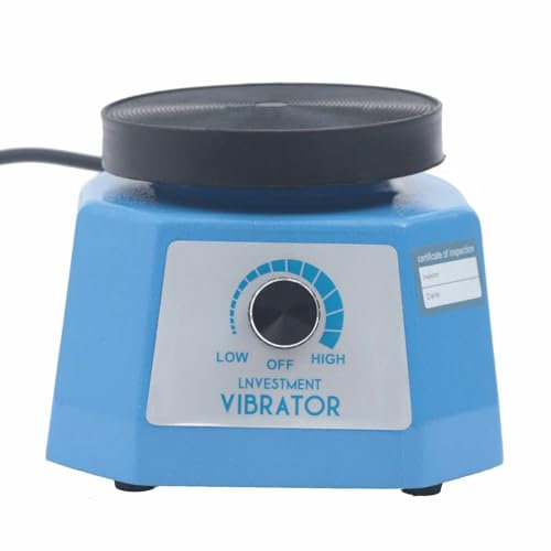 4 Dental Oszillator Gips Vibrator, Dentallabor Variable Speed Oszillator, Zahntechnik Round Shaker Rüttler, 100W 220V/ 50Hz, 14x15x11cm
