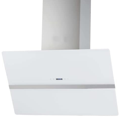 WOLKENSTEIN W S4-90A++WTZ Schräghaube | Dunstabzugshaube | Wandhaube | Abluft | Umluft | Weißes Glas | 90cm breit | 558 m³/h Luftstrom