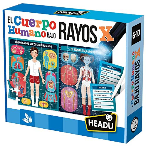 Headu Der menschliche Körper unter Röntgenstrahlen, pädagogisches Kinderspiel zum Lernen des menschlichen Körpers für Jungen und Mädchen von 6 bis 10 Jahren