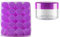 TIANZD 35 Pièces Vides Petit Rond Pot en Plastique Transparent 5 ml avec Couvercle Violet, Cosmétique Pots de 5 g pour des Produits Cosmétiques D'art D'ongle D'échantillons Contenant