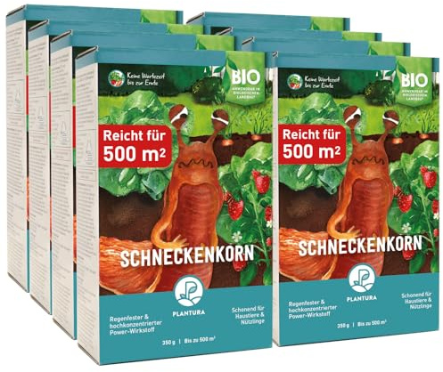 Plantura Bio-Schneckenkorn, regenfester Power-Wirkstoff, hochwirksame Schneckenbekämpfung an Obst Gemüse & Zierpflanzen, schonend für Haustiere, Vorteilspack: 2800 g für 4000 m²