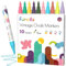 Funcils Vintage Kreidestifte für Tafel Abwaschbar - 10 Kreidemarker Pastell 1mm Extra Feine Spitze - Kreide Stift für Fenster, Tafel und als Glasstift. Chalk markers für Erwachsene & Kinder