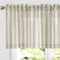 TOPICK Leinen Gestreifter Scheibengardine Halbtransparent Bistrogardine Sheer Vorhang Privatsphäre Fenstervorhang Gardine für kleine Fenster Küche Wohnzimmer Landhaus 1er 125Bx45H(cm) Grün auf Beige