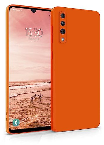 MyGadget Hülle für Samsung Galaxy A50 - robuste Silikon Schutzhülle TPU Case Slim Silikonhülle - Back Cover Kratzfest Handyhülle - Matt Orange