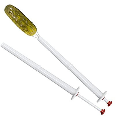 Yoiimiya Deluxe Pickle Pincher, 2,Pickle Picker Stainless Steel and Plastic- Olive Pepper
