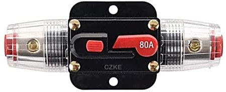 KAPPDE Interruptor de circuito de 12 V 24 V CC 80 A sistema solar para el hogar, impermeable, mini interruptor de circuito, inversor de fusibles de reinicio