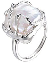 WLLDDDIU Ring Silber 925 Damen, Französische Retro-Barock-Ringe 925Er Sterlingsilber-Ringöffnungsringe Verstellbare Ringe Für Männer, Frauen, Besondere Anlässe, Paargeschenke, Charm-Edelsteinschmuck
