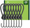 Abma Cord Spanngummi mit Haken 15cm 20 Stück Expander mit Haken Kurz Gummispanner Planenspanner Haken für Plane, Netze, Zelte, Anhängerplane, Banner - Schwarz