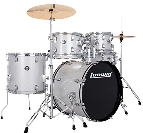 Ludwig Accent Fuse 5PC Drum Set Silver Sparkle - Drum-Set