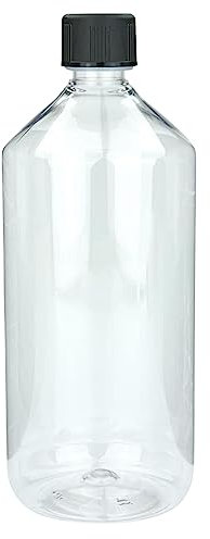 mikken 1 Laborflasche 1000 ml Chemikalienflasche aus PET Kunststoff + Etikett
