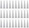 RLECS 30PCS Glass Glue Nozzle Sealing Nozzle Soft Silicone Caulking Gun Extension Tool for Sausage Caulking Gun Nozzle Applicator 10cm/3.93inch (White)