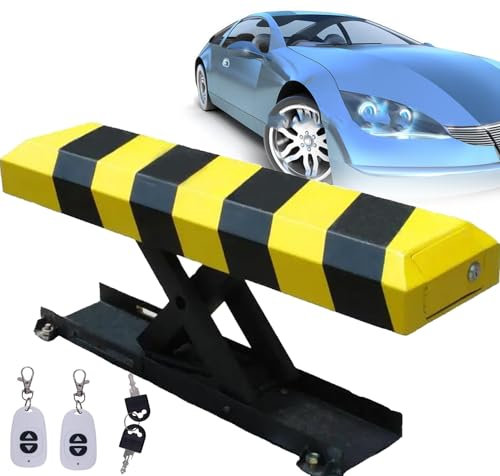 LINTAIZUO Automatische Parkplatzsperre, elektrische Parksperre, Parkplatzsperre für Privatparkplätze, Parkhalterung Batterie Schutz mit Fernbedienung, 2 x Schlüssel