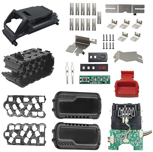 Aernair Battery Case Replacement for Dewalt 6ah Flex Volt 20v / 60v DCB606, Battery Replacement Parts Cover Rebuild Repair Kit House Shell with PCB Circuit Board