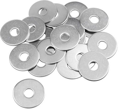 Caianwin M8 Unterlegscheiben 20Stück, M8 x 30mm Große Unterlegscheibe Beilagscheiben Edelstahl Karosseriescheiben Metallscheiben U Scheiben für m8 Schrauben & m8 Muttern & m8 Gewindestangen