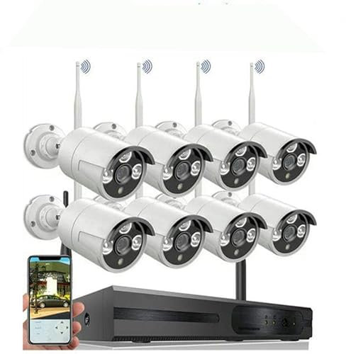 Kit Videosorveglianza Wireless Ip 5 Mpx nvr 8 canali 8 Telecamere