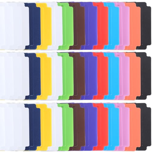 CRASPIRE 72-Sheet 12-Color Trading Card Dividers - 2.75 x 3.8 Inch Plastic Card Separators for Board Game Organization