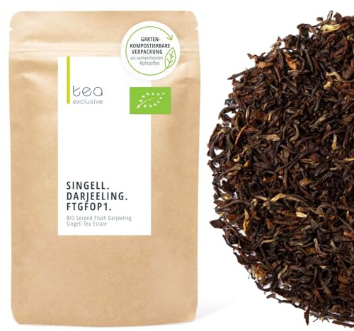 Singell Darjeeling FTGFOP1 | BIO Darjeeling Second Flush Schwarzer Tee | feine Muskatell Note | 400g Großpackung - tea exclusive