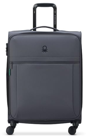 DELSEY Paris x United Colors of Benetton – BE – Flexibler Kabinenkoffer 54 cm x 40 cm x 22 cm – 33 l – S, anthrazit, S, Trolley Case/Upright